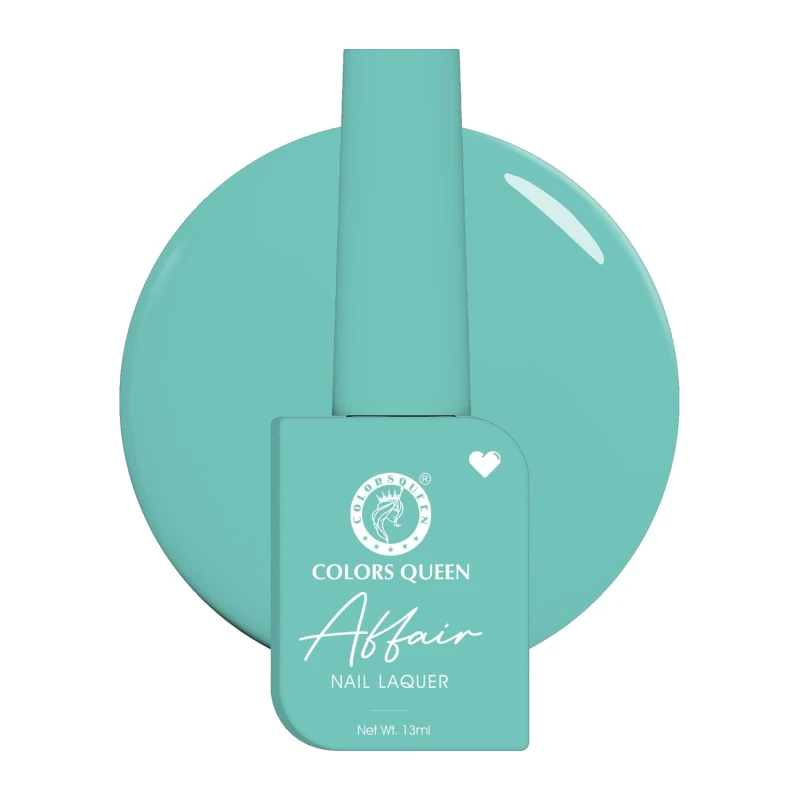 Colors Queen Affair Nail Polish - 64 - Aquamarine, 13ml | Rich Pigmentation, Quick Drying, Long Lasting Nail Paint | Chip Resistant, No Harmful Chemicals, Semi Matte Nail Polish for Women thumbnail 2